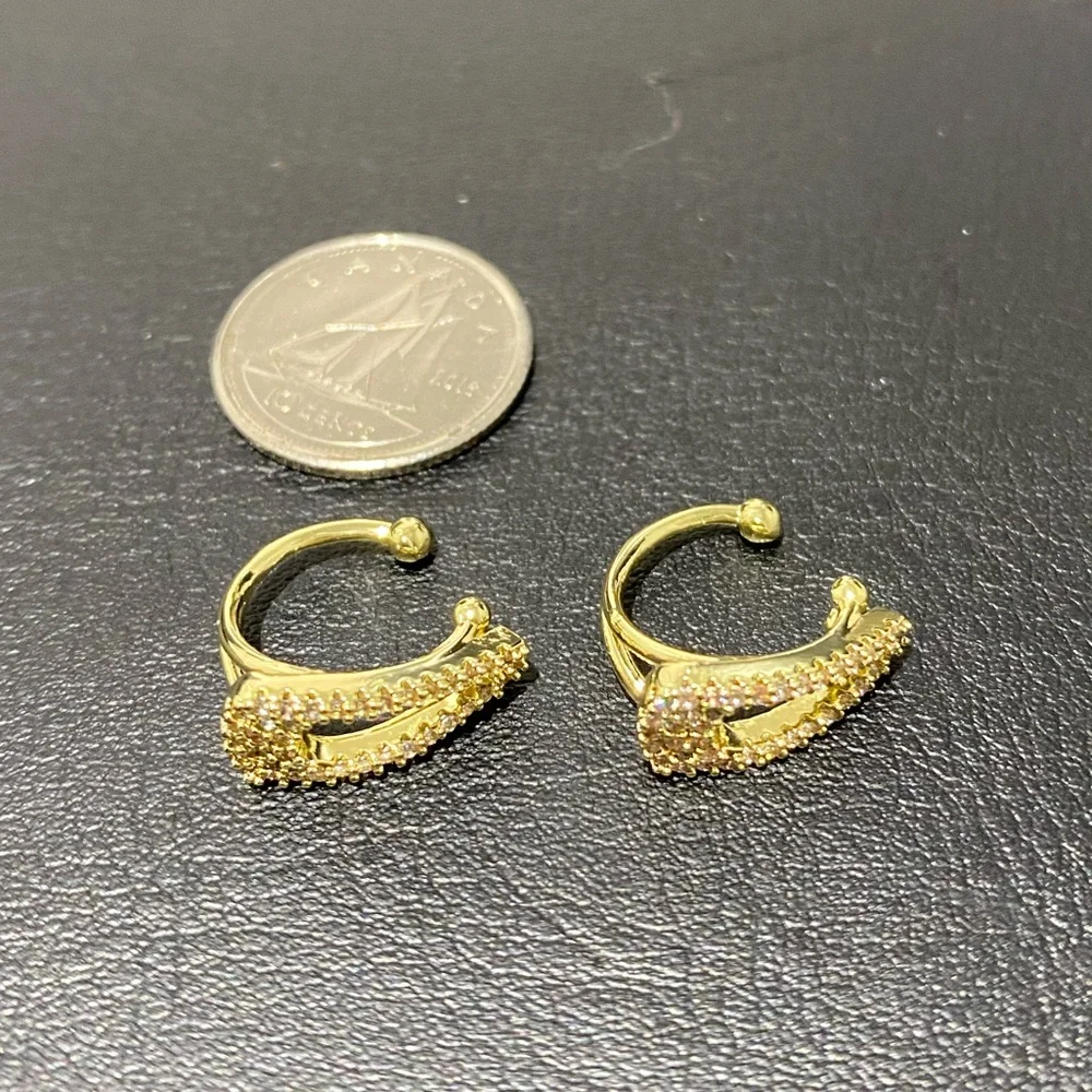 2 pcs | Gorgeous Unique Chic Gold Ear Cuffs Clips Accessories Jewelry - Picture 4 of 7